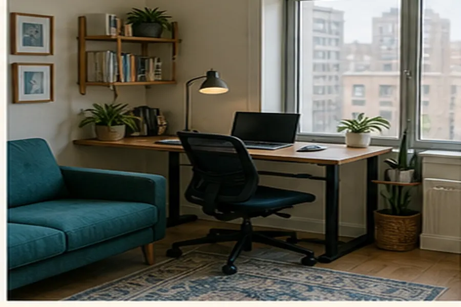 Supporting workspace example for ergonomic home office setup