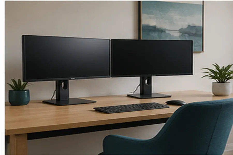 Contextual view illustrating home office equipment