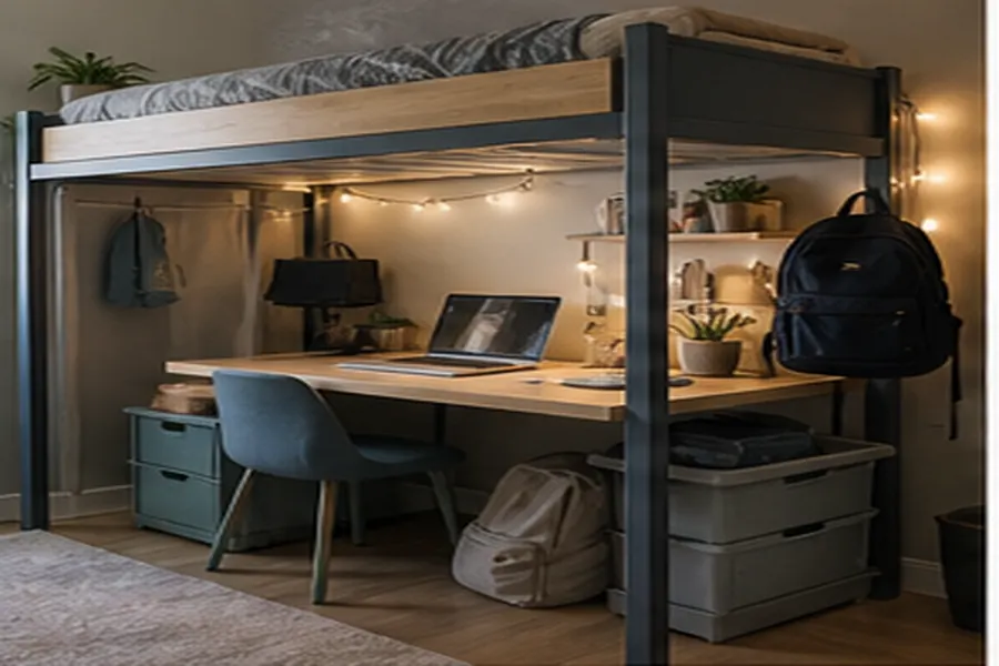 Supporting workspace example for shared home office setup