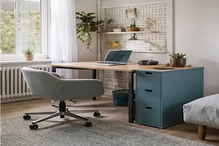 Contextual view illustrating small home office ideas